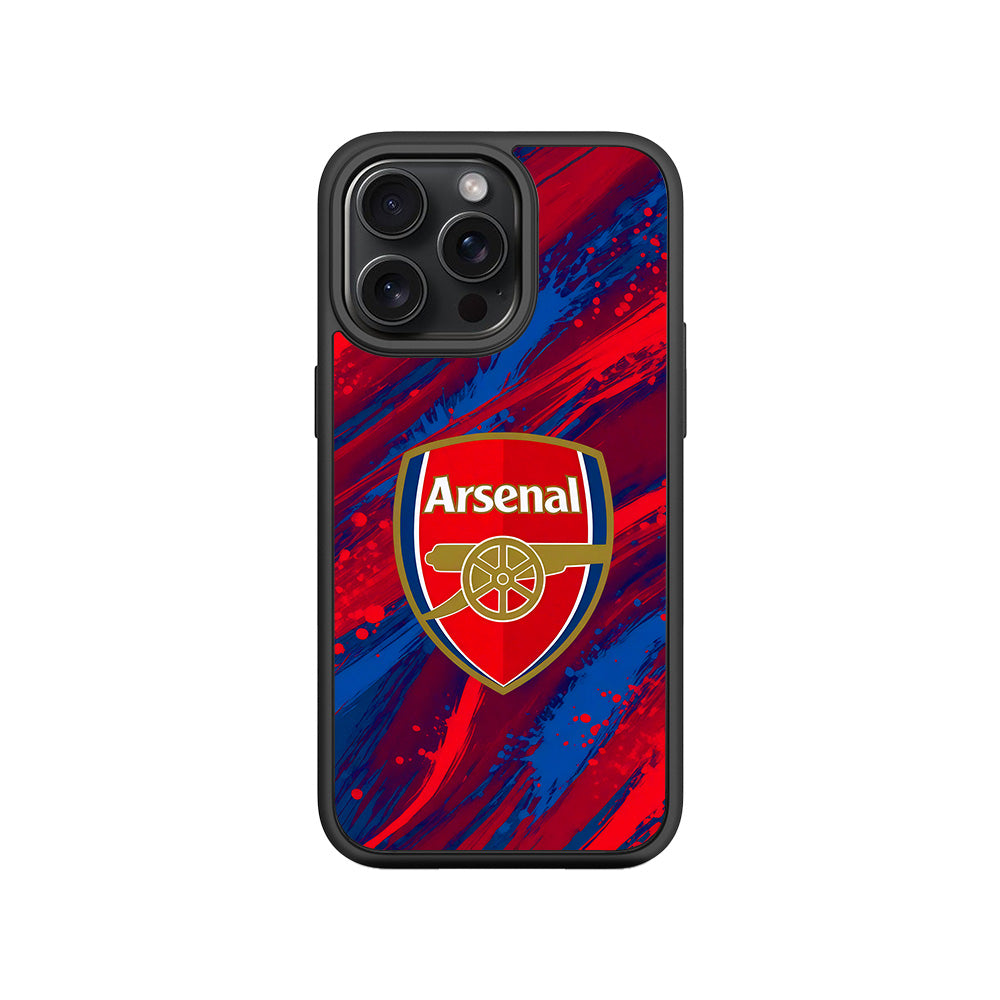 Arsenal Modern Crest Sports 3D Skin with Shockguard Armour Magsafe Case for Apple iPhone 15 Pro