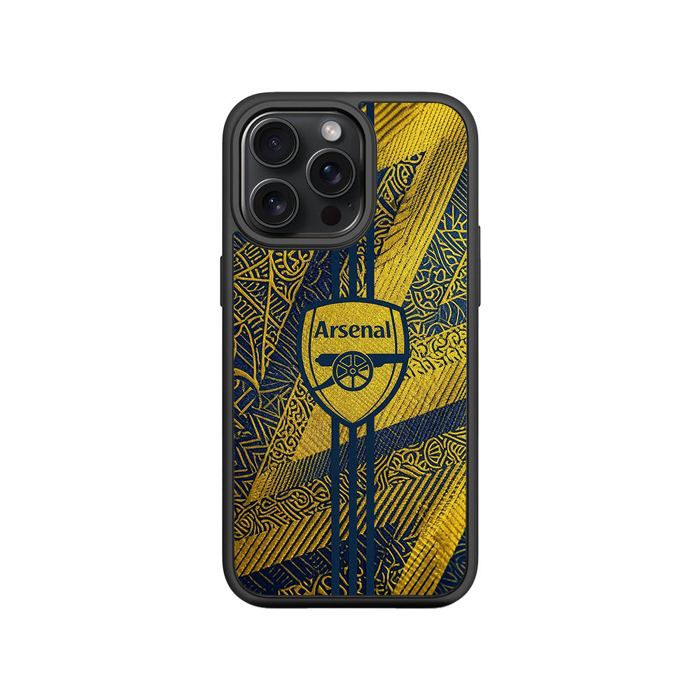 Arsenal Alternate Kit Sports 3D Skin with Shockguard Armour Magsafe Case for Apple iPhone 15 Pro