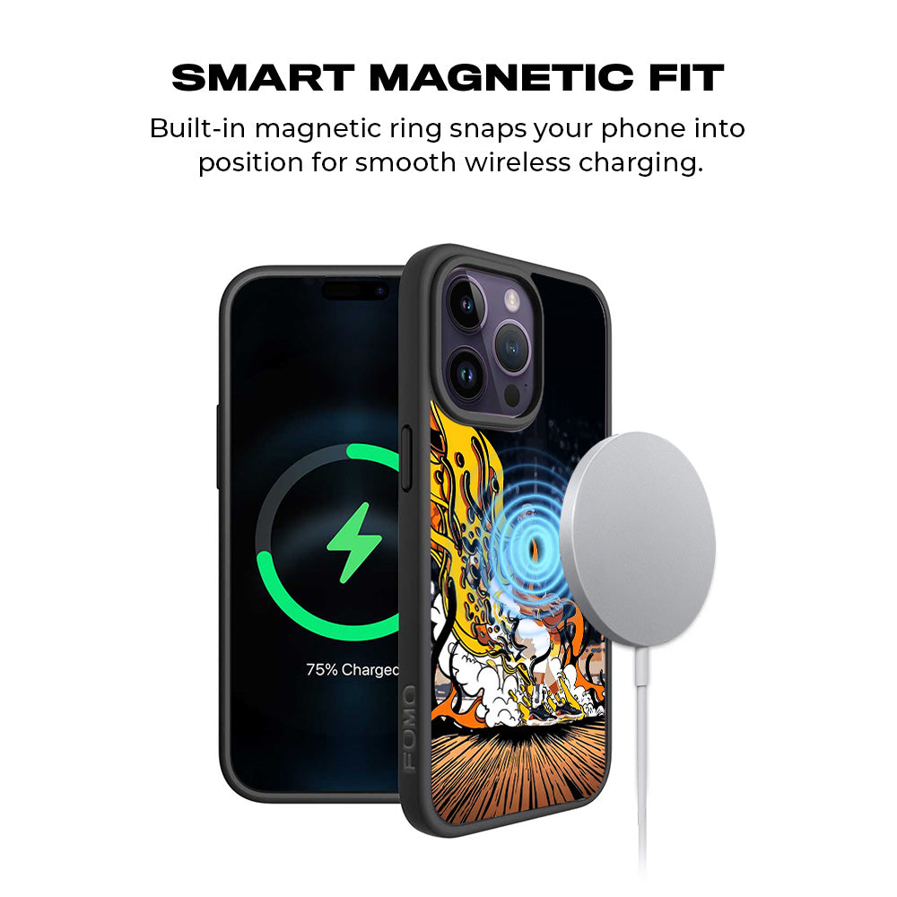 Crimson Victory Ronaldo 3D Skin with Shockguard Armour Magsafe Case for Apple iPhone 15 Pro