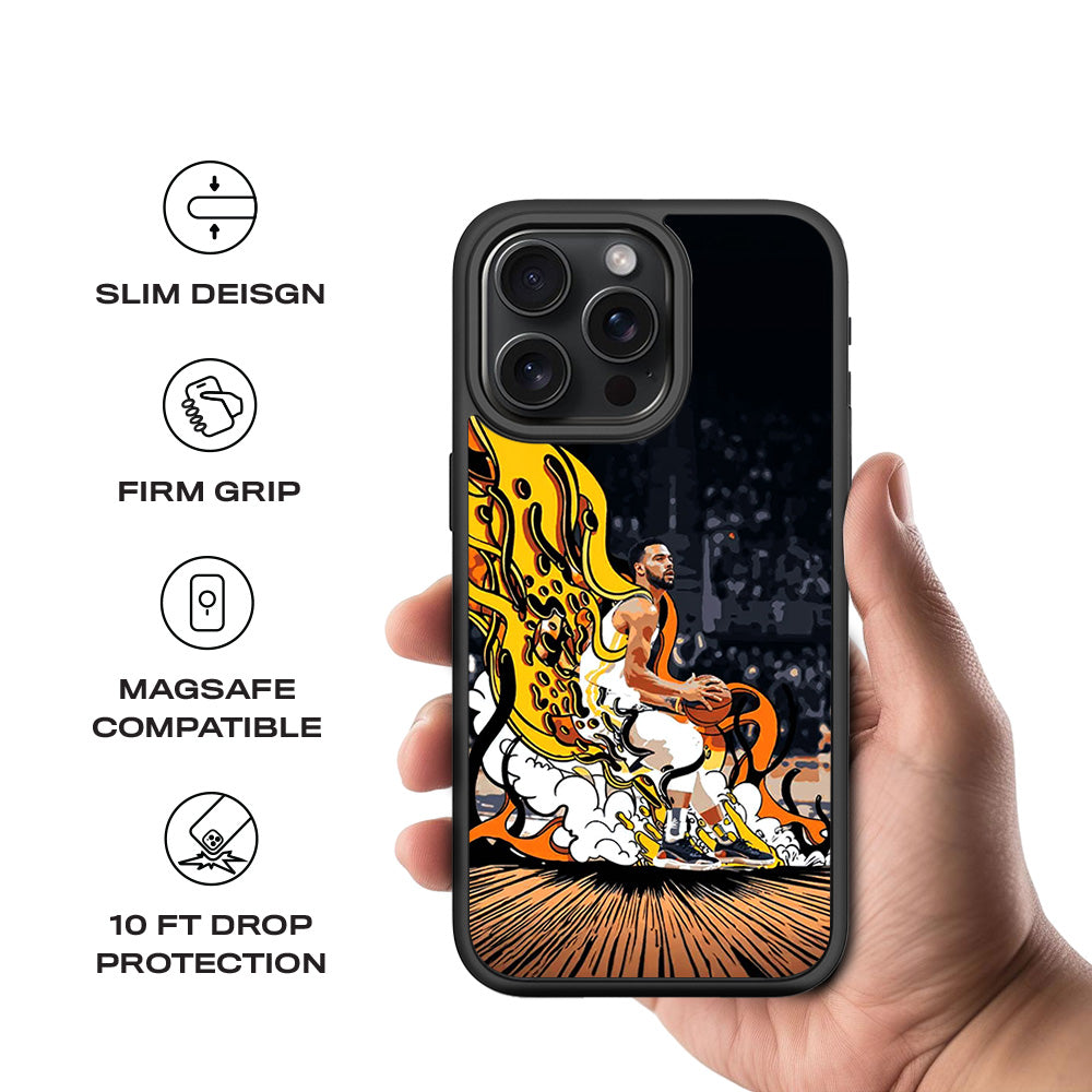 Crimson Victory Ronaldo 3D Skin with Shockguard Armour Magsafe Case for Apple iPhone 15 Pro