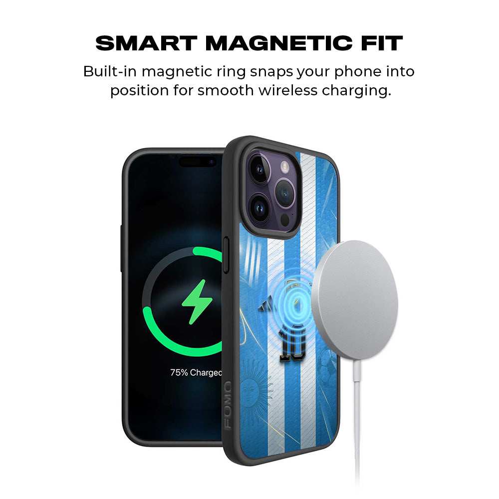 AFA 10 Champion Sports 3D Skin with Shockguard Armour Magsafe Case for Apple iPhone 15 Pro