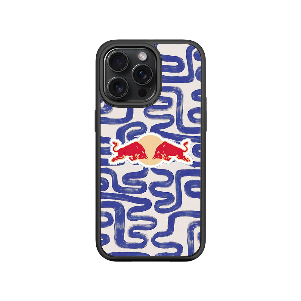 Red Bull Design 3D Skin with Shockguard Armour Magsafe Case for Apple iPhone 15 Pro