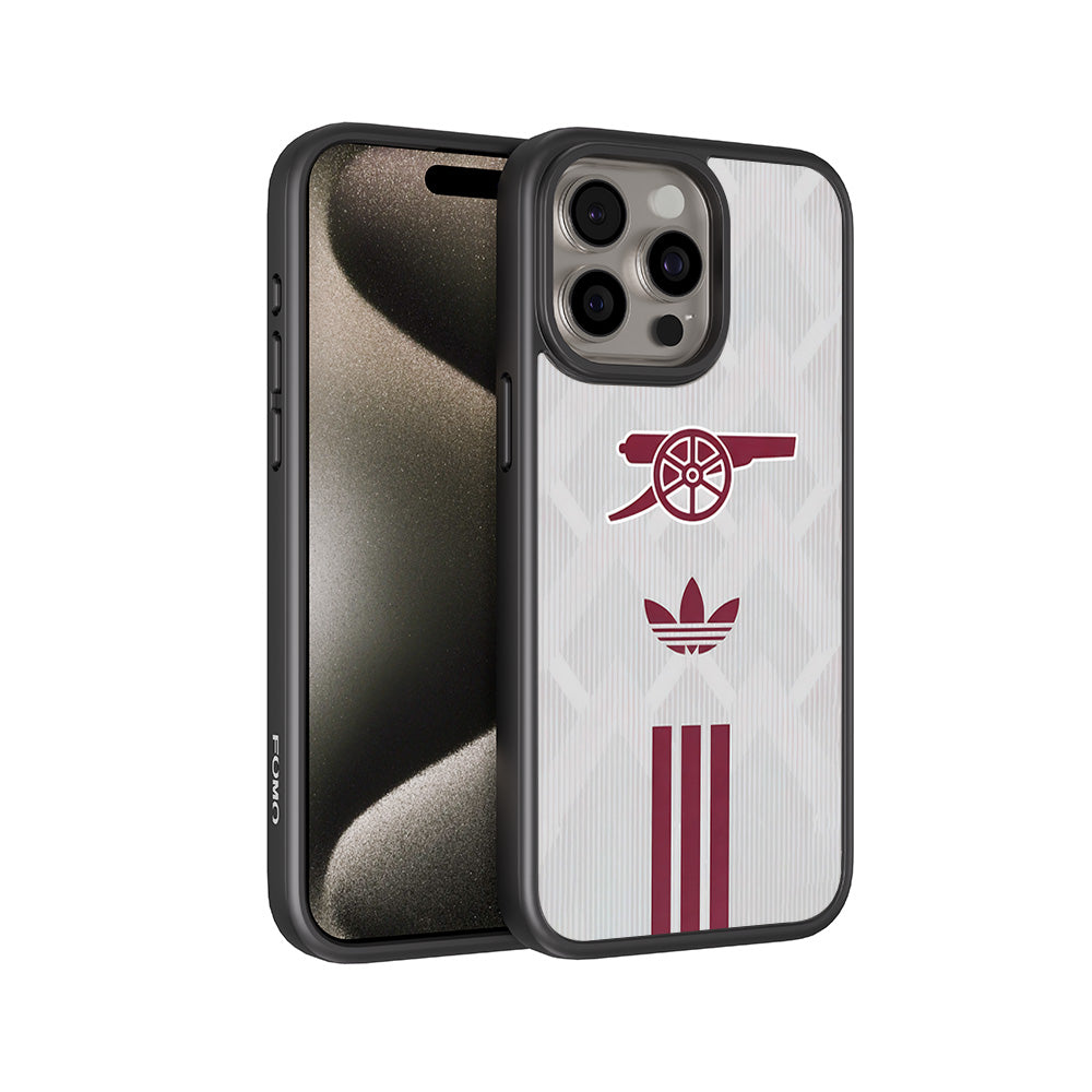 Arsenal x Adidas 3D Skin with Shockguard Armour Magsafe Case for Apple iPhone 15 Pro