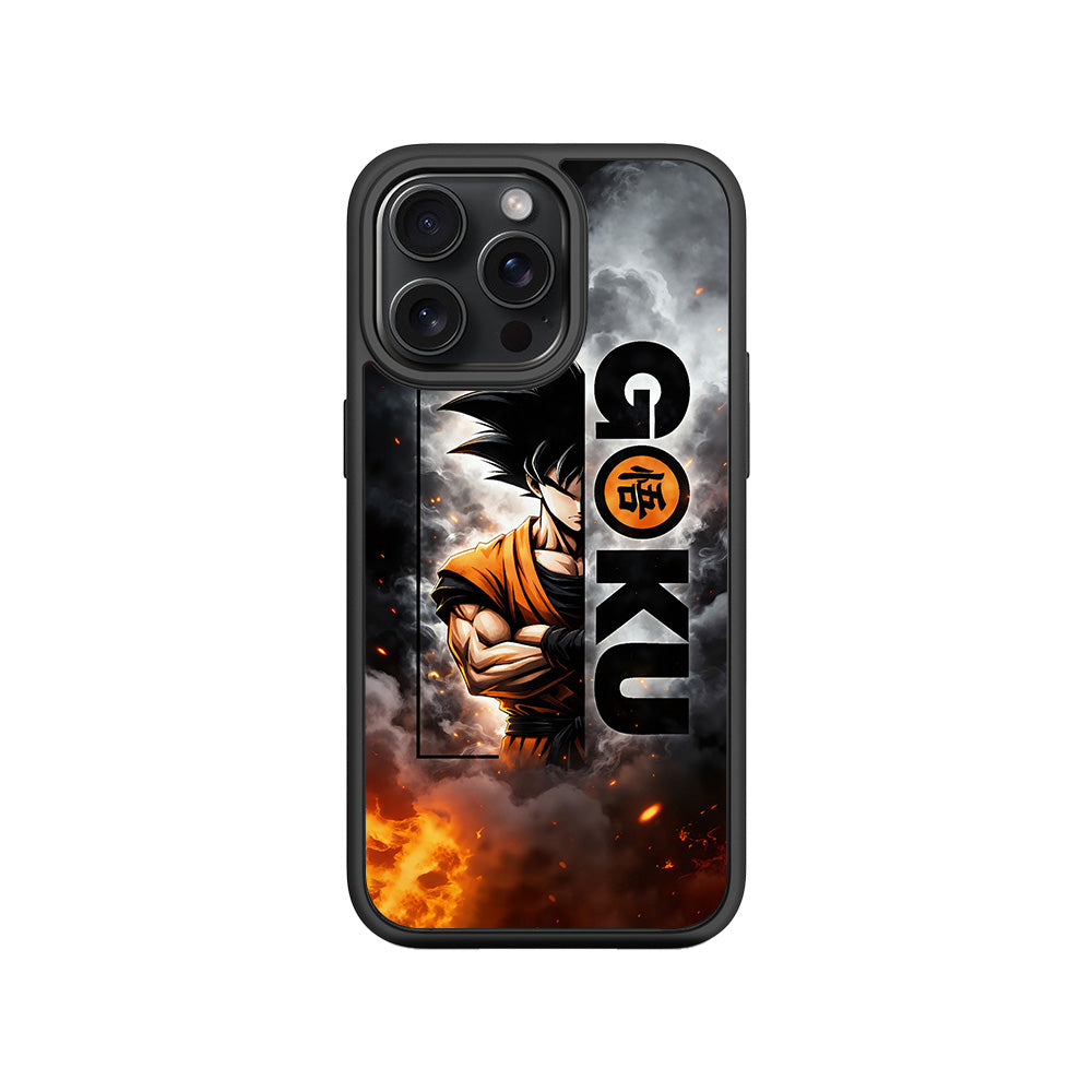 Goku Power Mode Anime 3D Skin with Shockguard Armour Magsafe Case for Apple iPhone 15 Pro Max