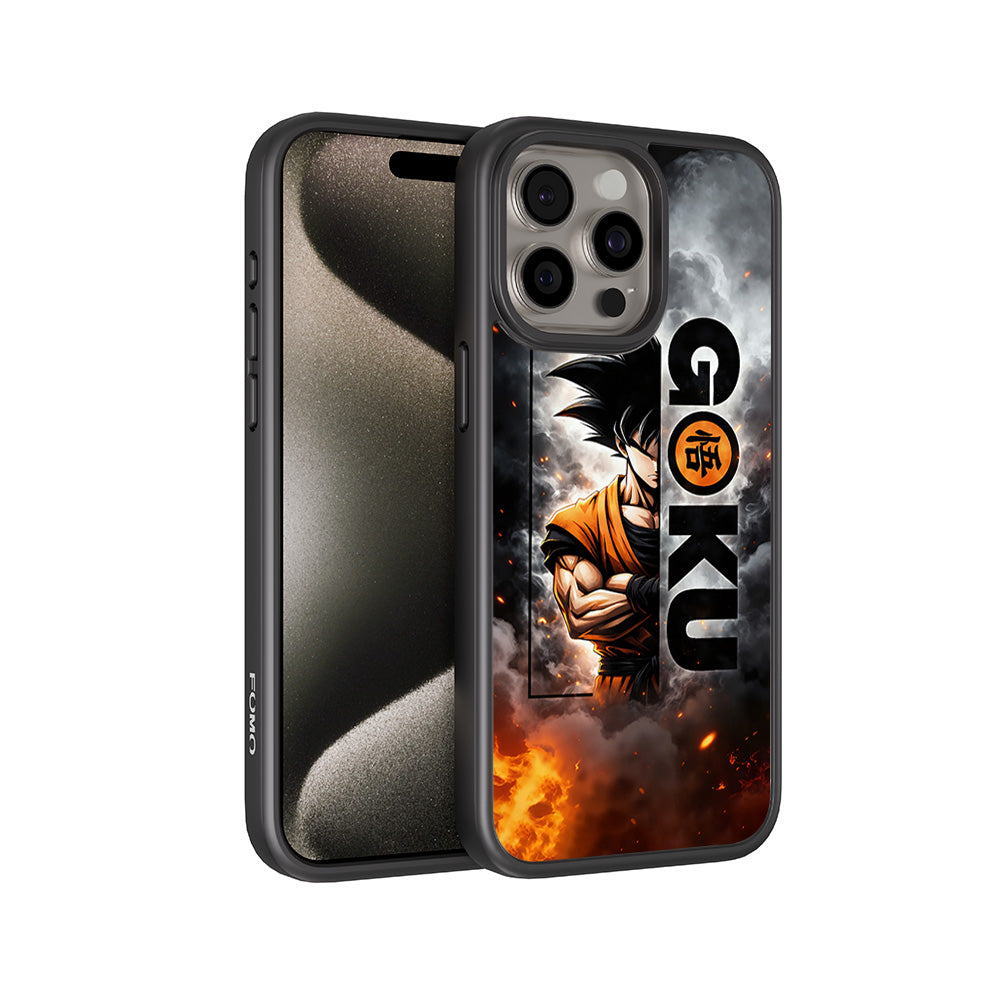 Goku Power Mode Anime 3D Skin with Shockguard Armour Magsafe Case for Apple iPhone 15 Pro Max