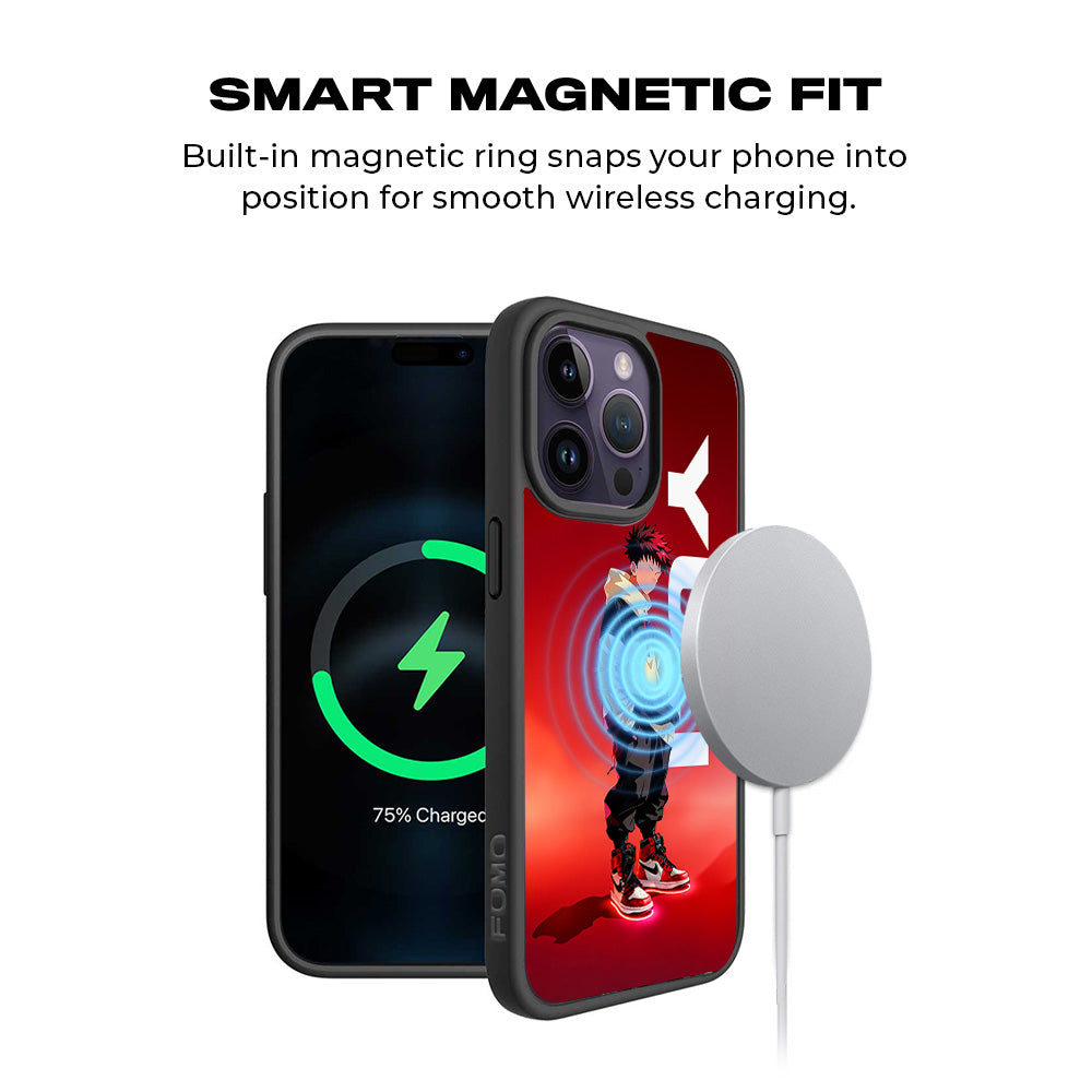 Yuji Drip Anime 3D Skin with Shockguard Armour Magsafe Case for Apple iPhone 15 Pro Max