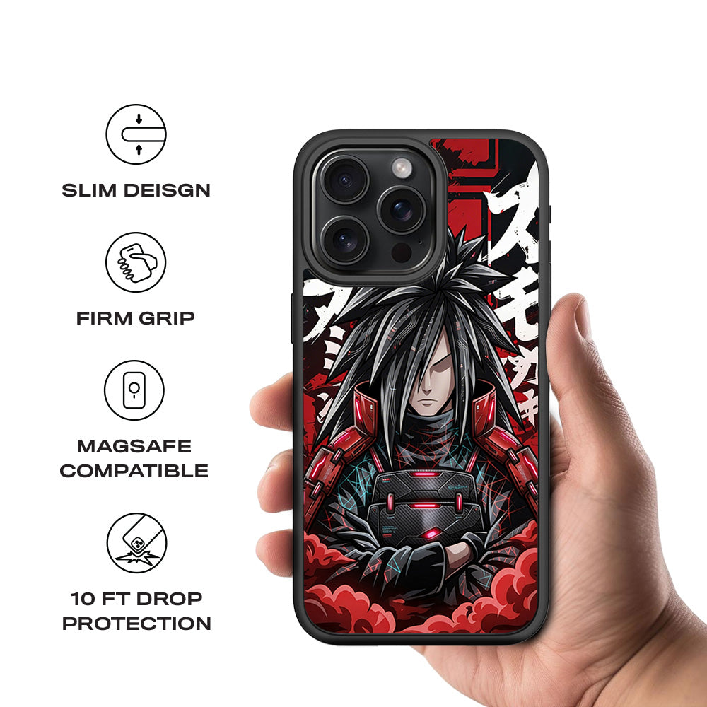 Madara Uchiha Anime 3D Skin with Shockguard Armour Magsafe Case for Apple iPhone 15 Pro Max