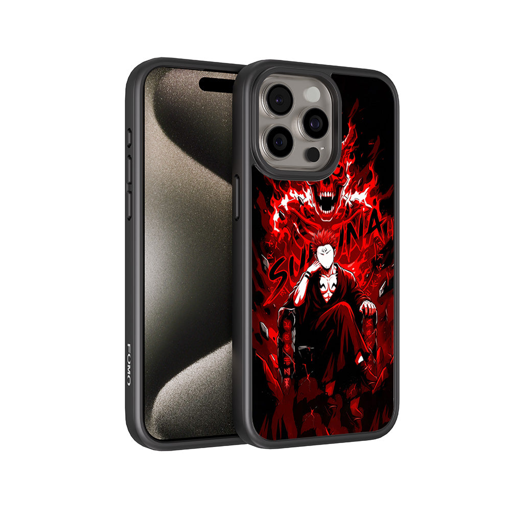 Sukuna Inferno Throne 3D Skin with Shockguard Armour Magsafe Case for Apple iPhone 15 Pro Max
