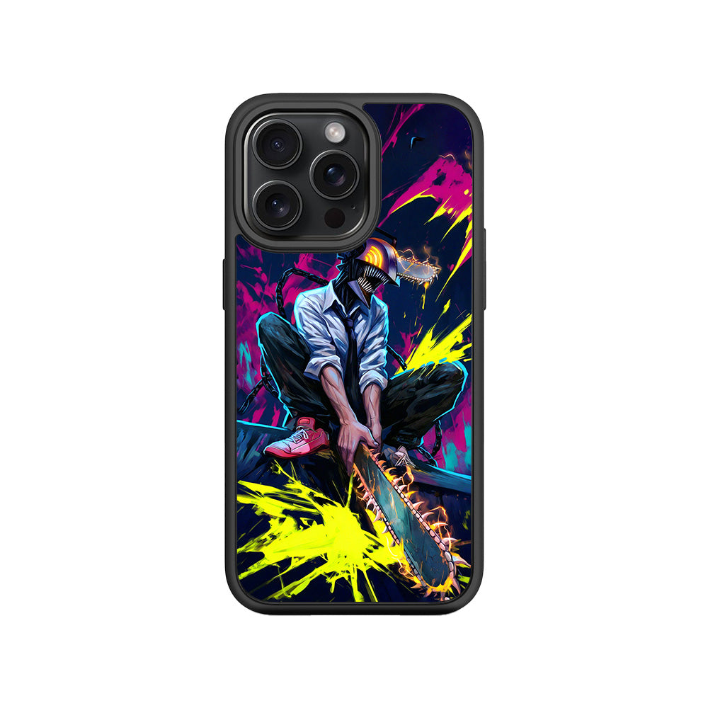 Chainsaw Man Denji 3D Skin with Shockguard Armour Magsafe Case for Apple iPhone 15 Pro Max