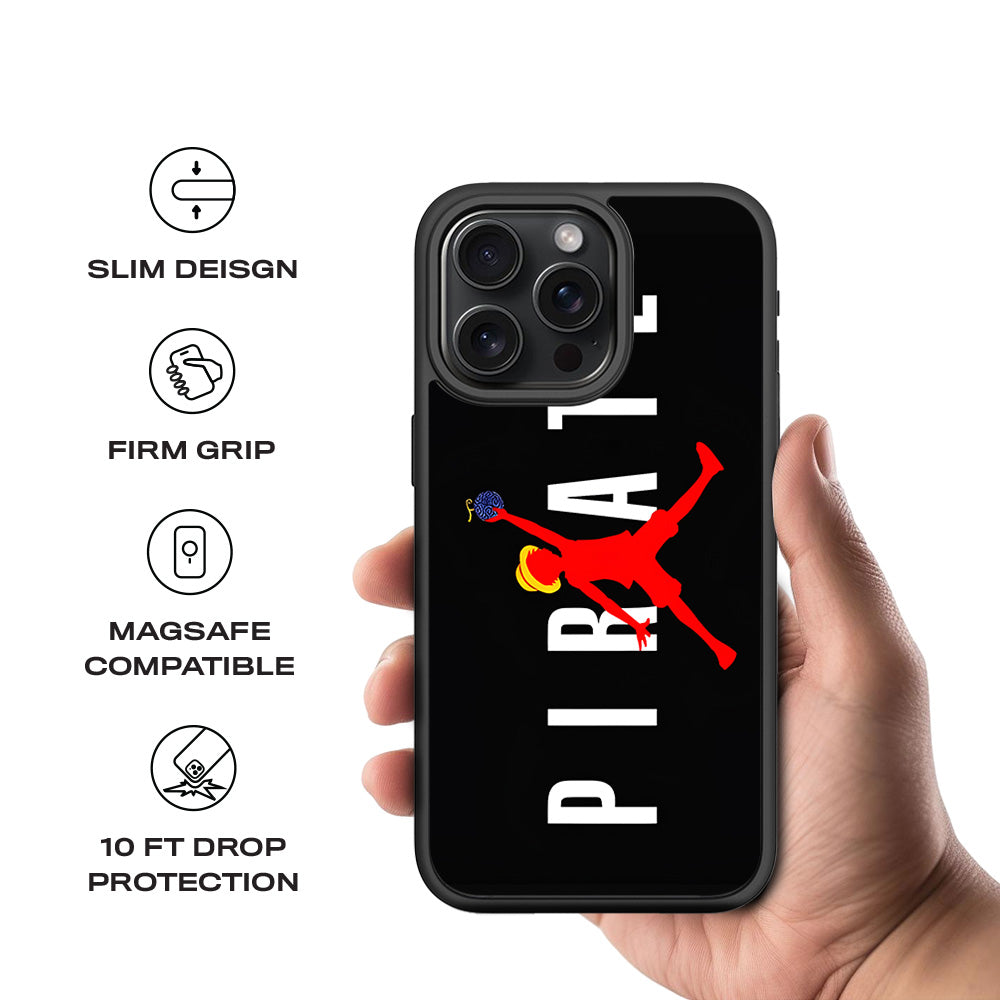 Pirate Luffy 3D Skin with Shockguard Armour Magsafe Case for Apple iPhone 15 Pro