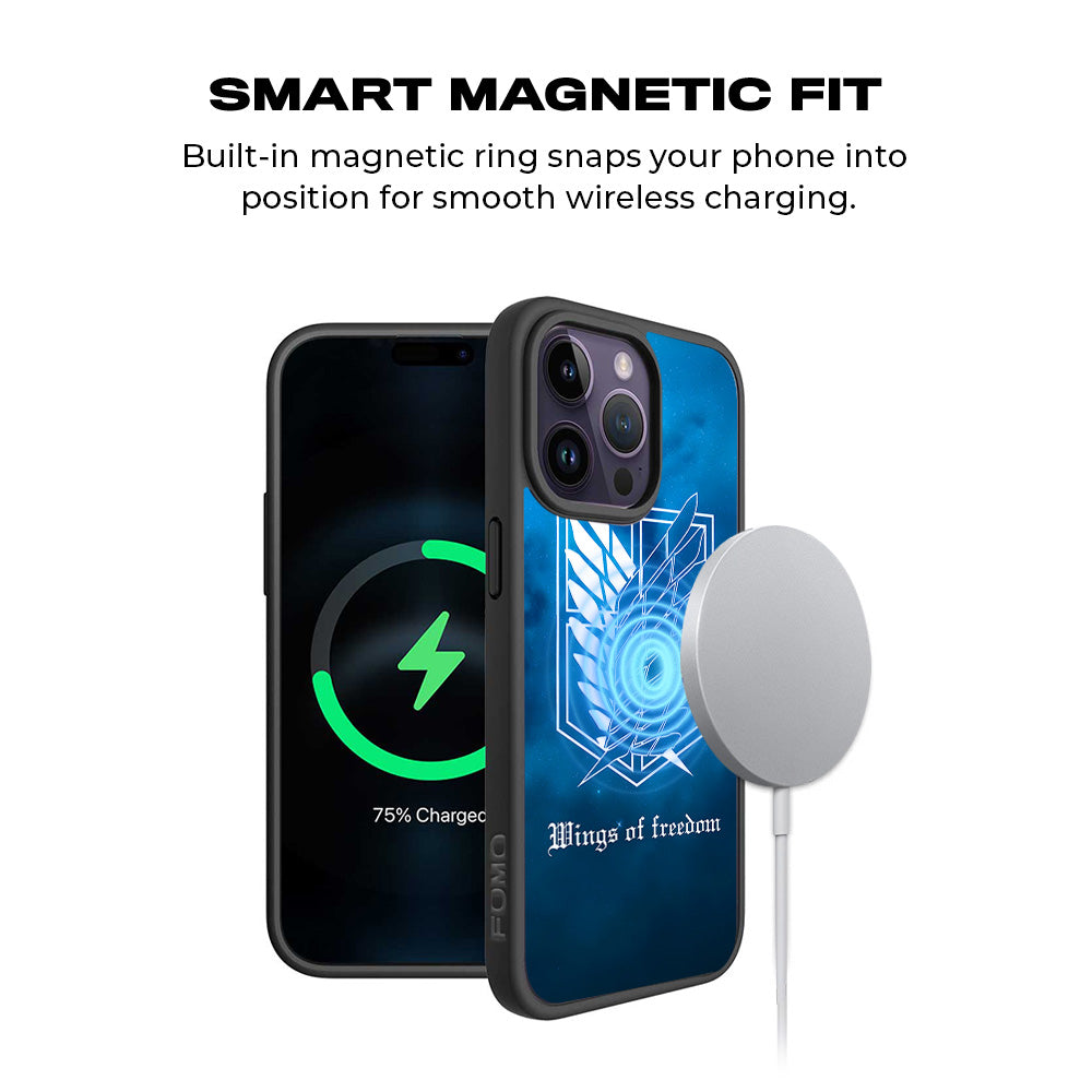 Scouting Legion AOT 3D Skin with Shockguard Armour Magsafe Case for Apple iPhone 15 Pro Max