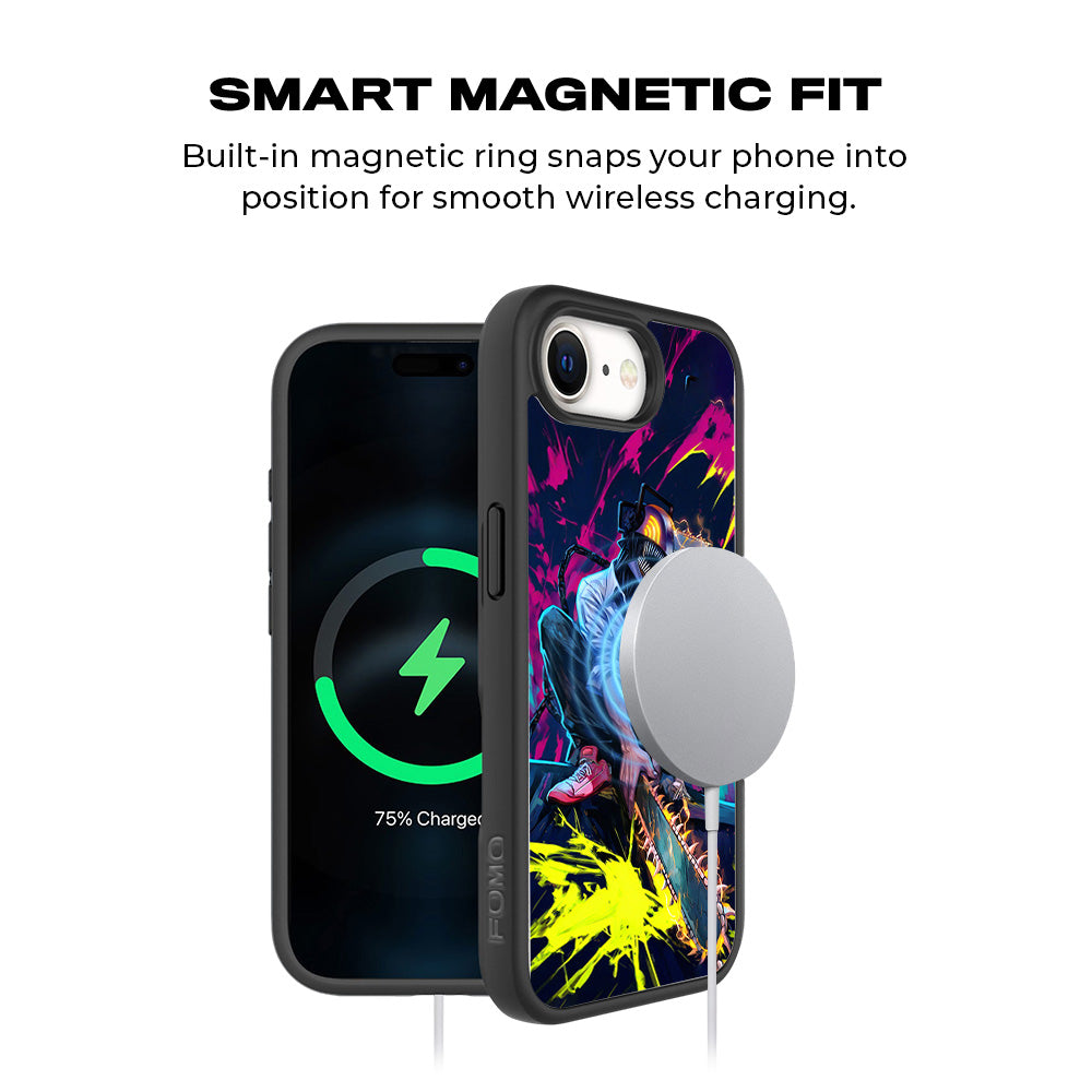 Chainsaw Man Denji 3D Skin with Shockguard Armour Magsafe Case for Apple iPhone 16E