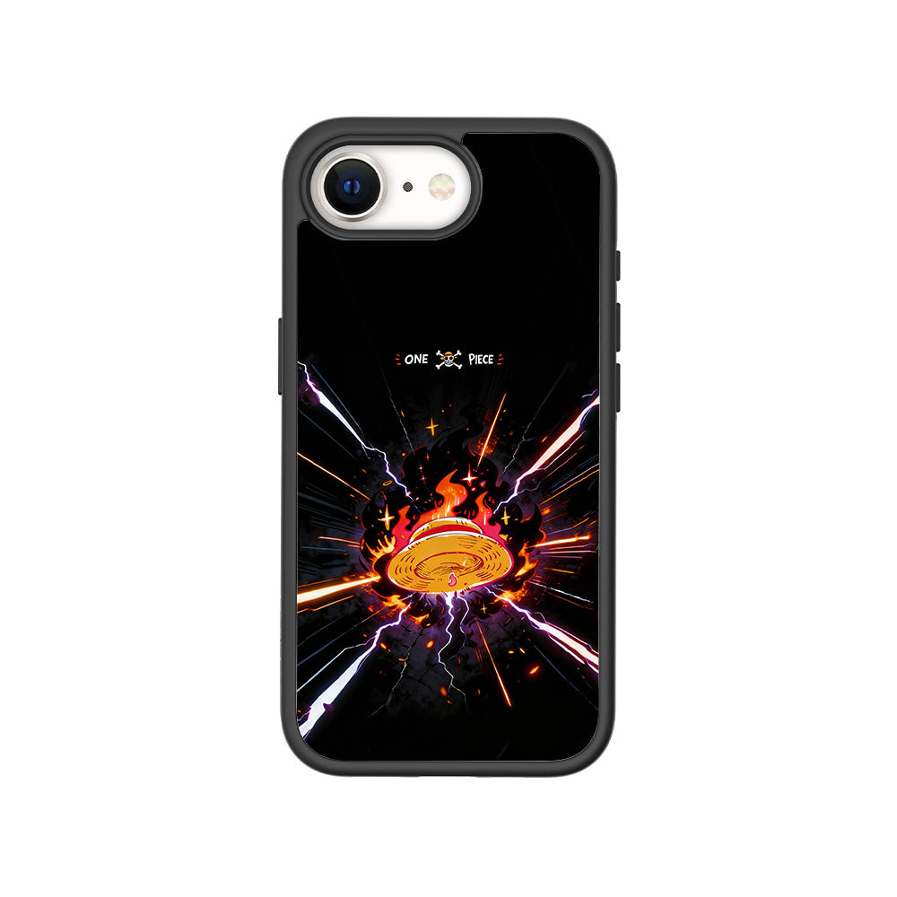 One Piece Fire Hat 3D Skin with Shockguard Armour Magsafe Case for Apple iPhone 16E