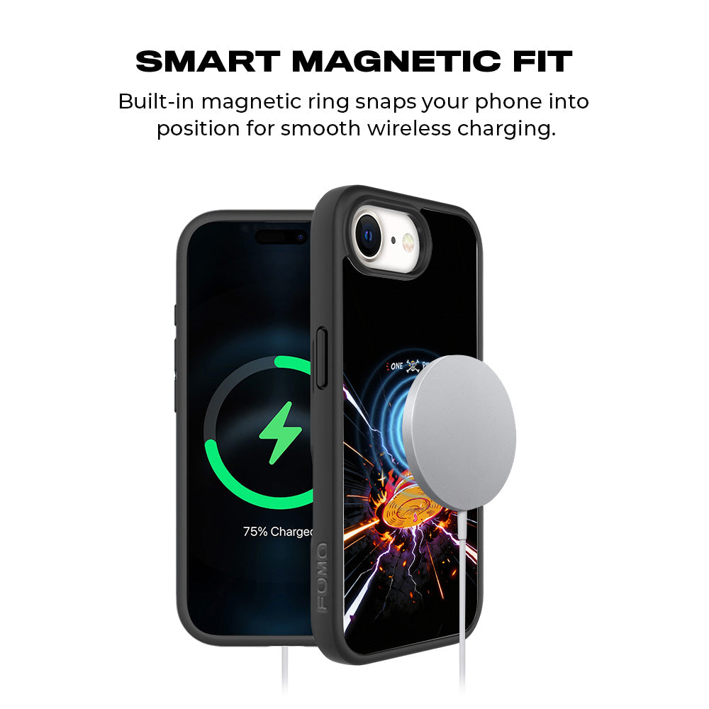One Piece Fire Hat 3D Skin with Shockguard Armour Magsafe Case for Apple iPhone 16E