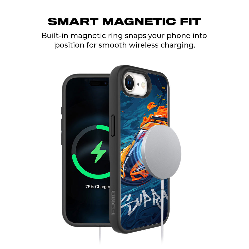 Blazing Supra 3D Skin with Shockguard Armour Magsafe Case for Apple iPhone 16E