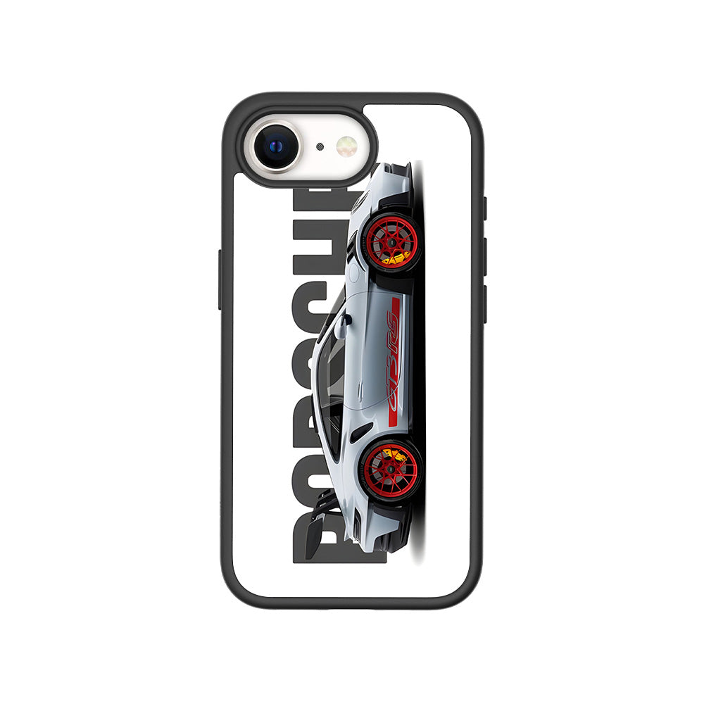 Porsche 911 GT3 3D Skin with Shockguard Armour Magsafe Case for Apple iPhone 16E