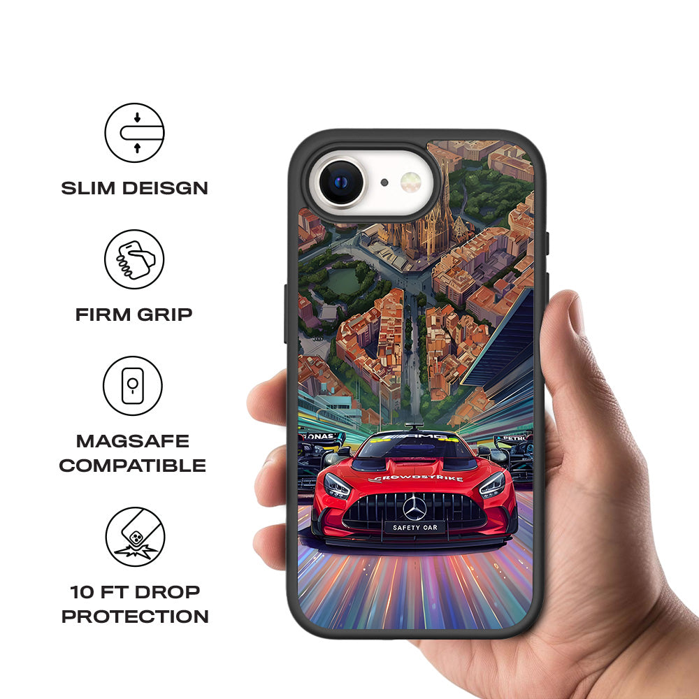 2023 Spanish Grand Prix 3D Skin with Shockguard Armour Magsafe Case for Apple iPhone 16E