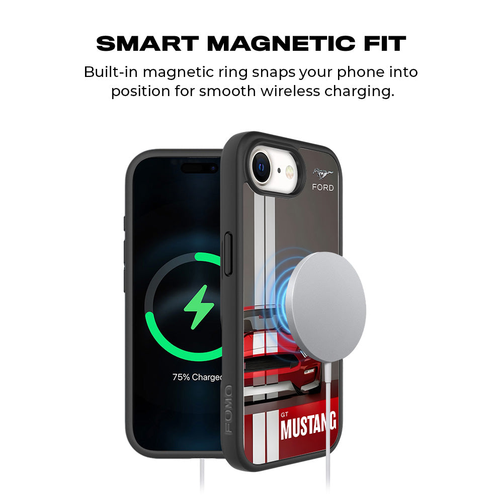 Ford GT Mustang 3D Skin with Shockguard Armour Magsafe Case for Apple iPhone 16E