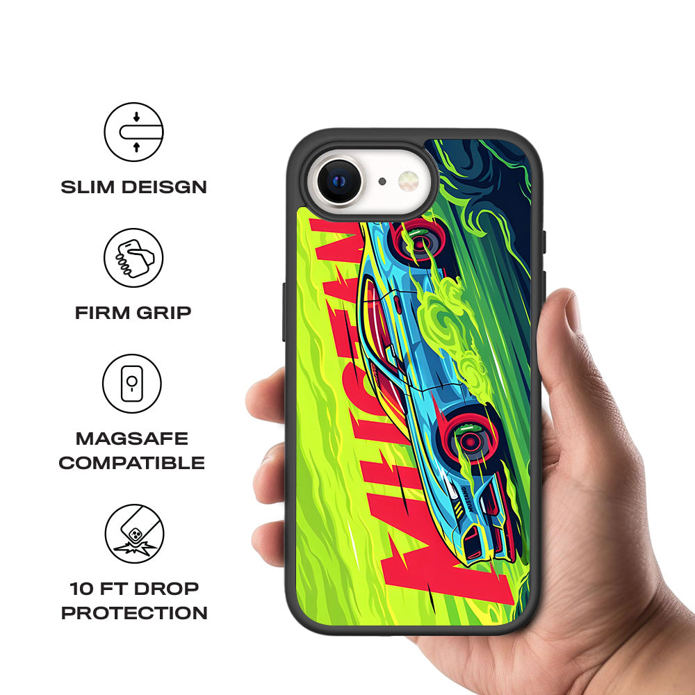 Ford Mustang 3D Skin with Shockguard Armour Magsafe Case for Apple iPhone 16E
