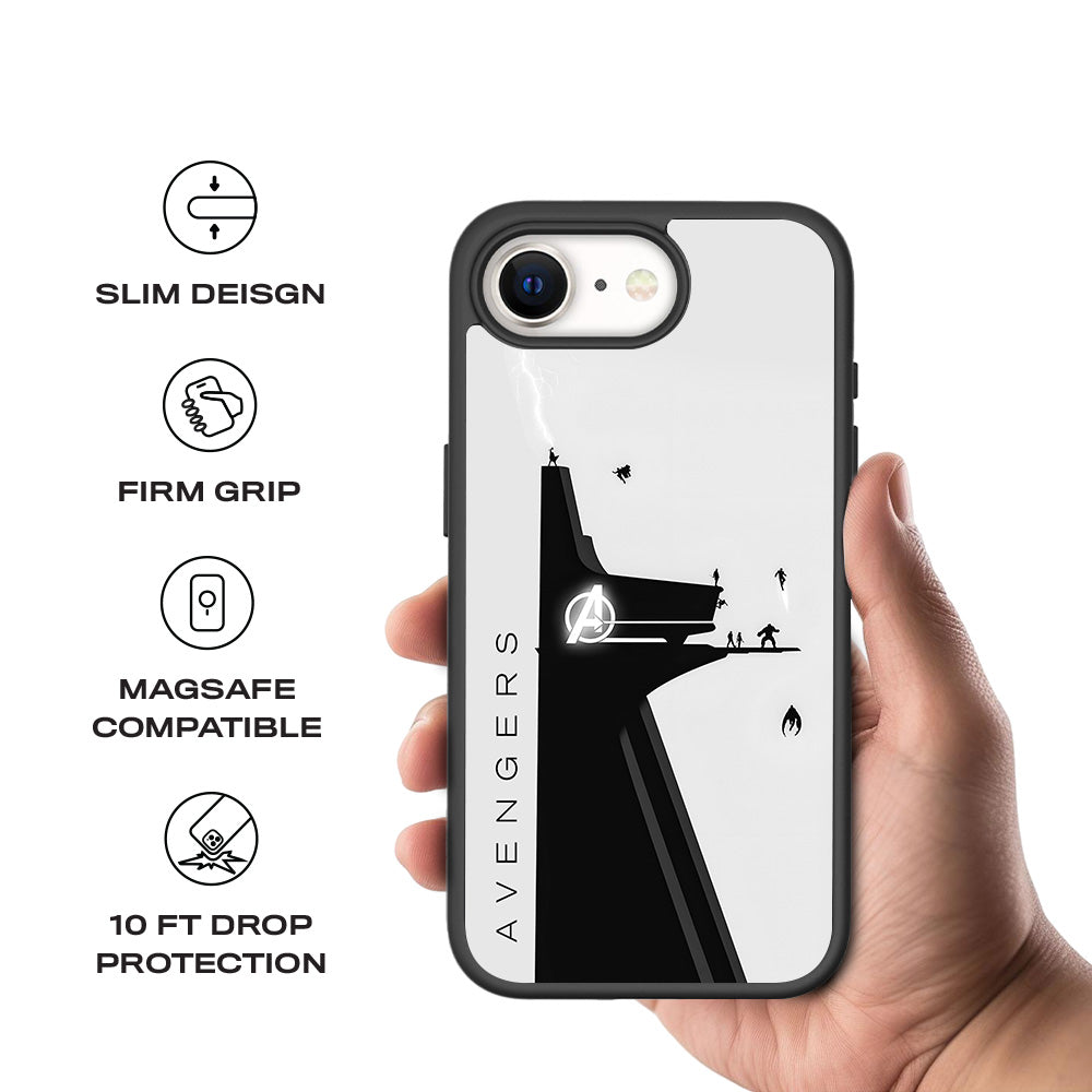 Avengers In Action 3D Skin with Shockguard Armour Magsafe Case for Apple iPhone 16E
