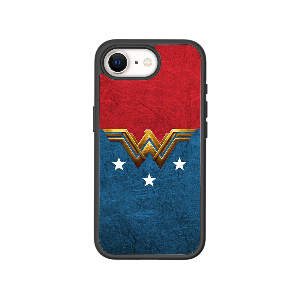 Wonder Woman Comic 3D Skin with Shockguard Armour Magsafe Case for Apple iPhone 16E