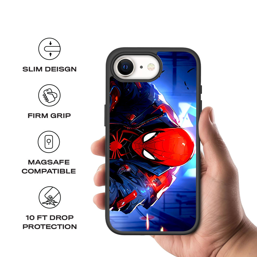 Spider-Man Reloaded 3D Skin with Shockguard Armour Magsafe Case for Apple iPhone 16E