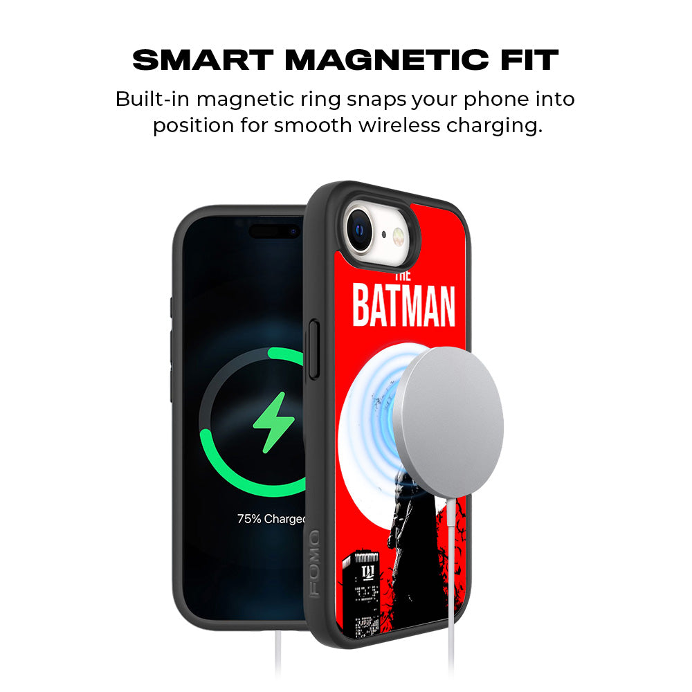 Batman Night Over Comics 3D Skin with Shockguard Armour Magsafe Case for Apple iPhone 16E