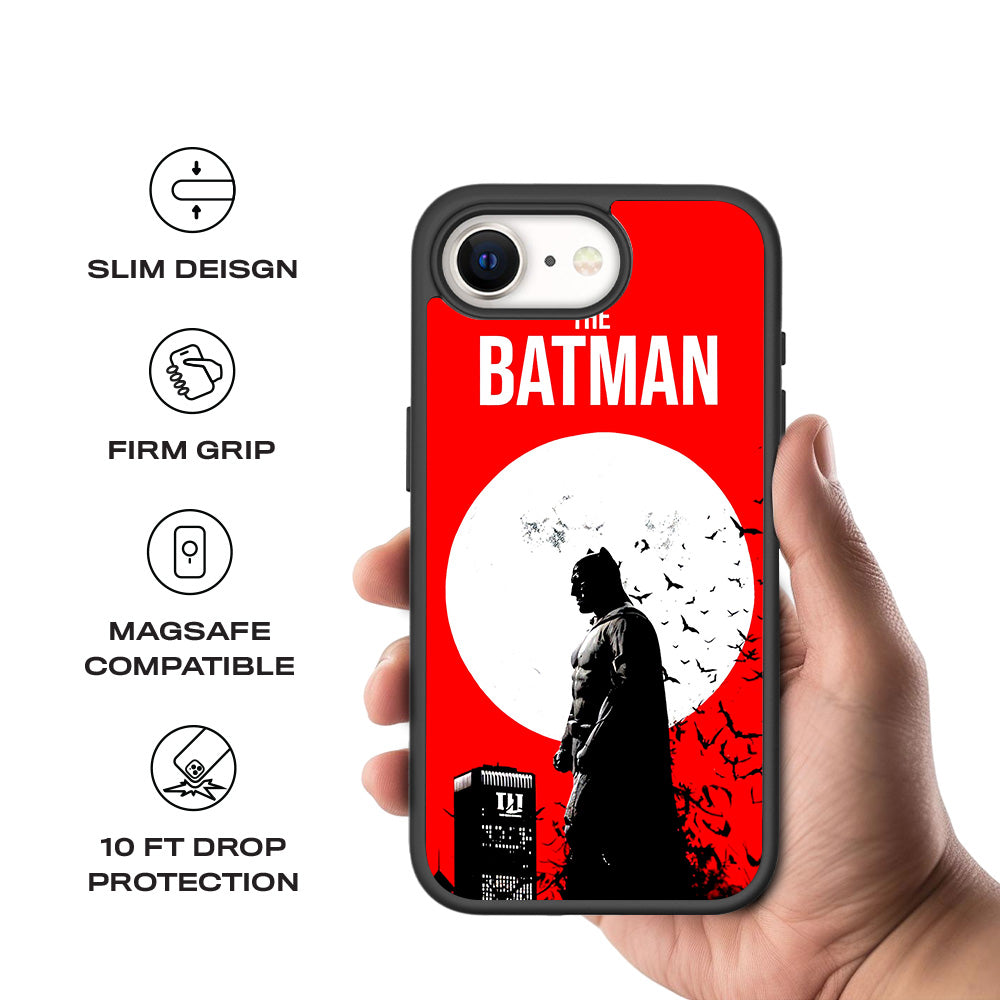 Batman Night Over Comics 3D Skin with Shockguard Armour Magsafe Case for Apple iPhone 16E