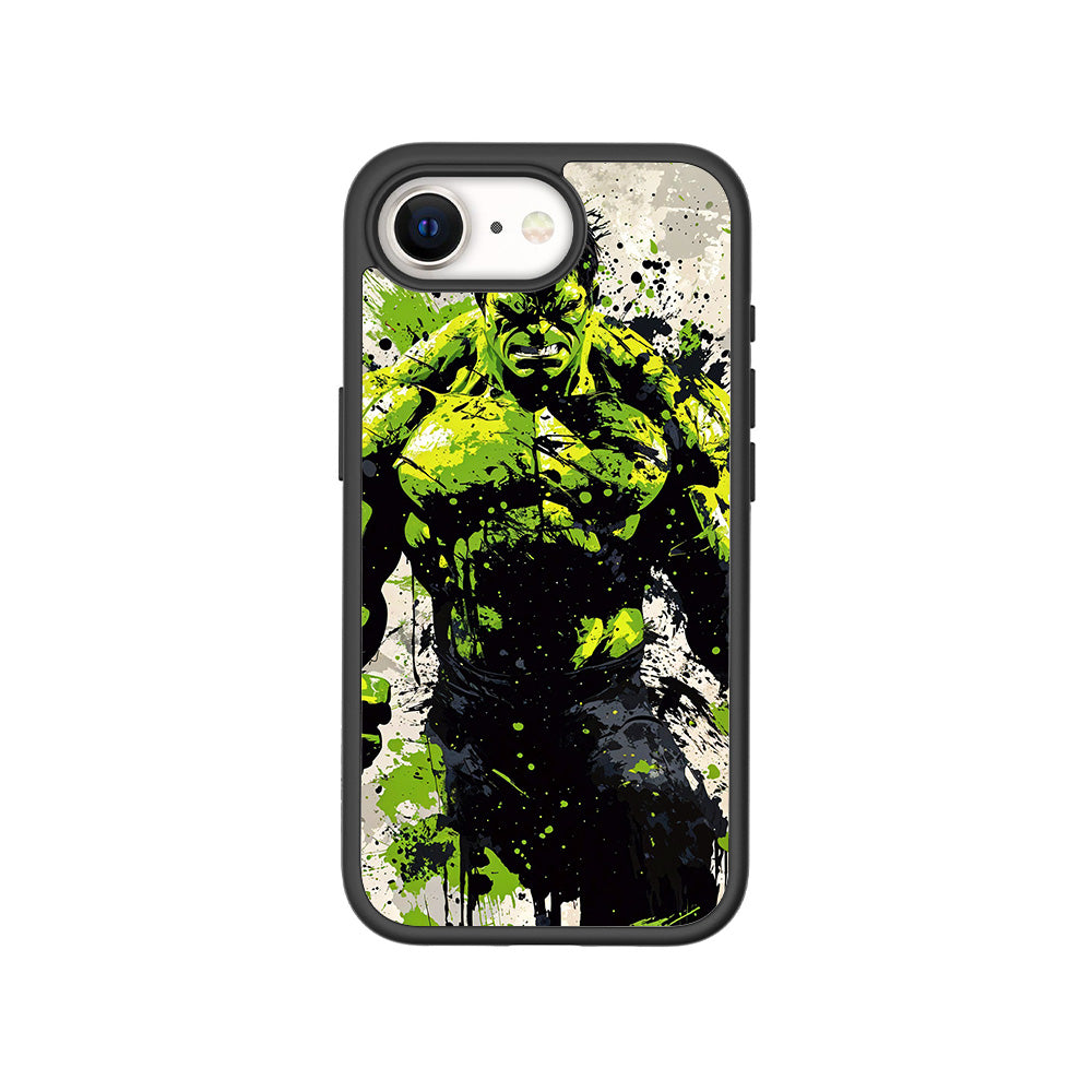 Savage Hulk Splash Comics 3D Skin with Shockguard Armour Magsafe Case for Apple iPhone 16E