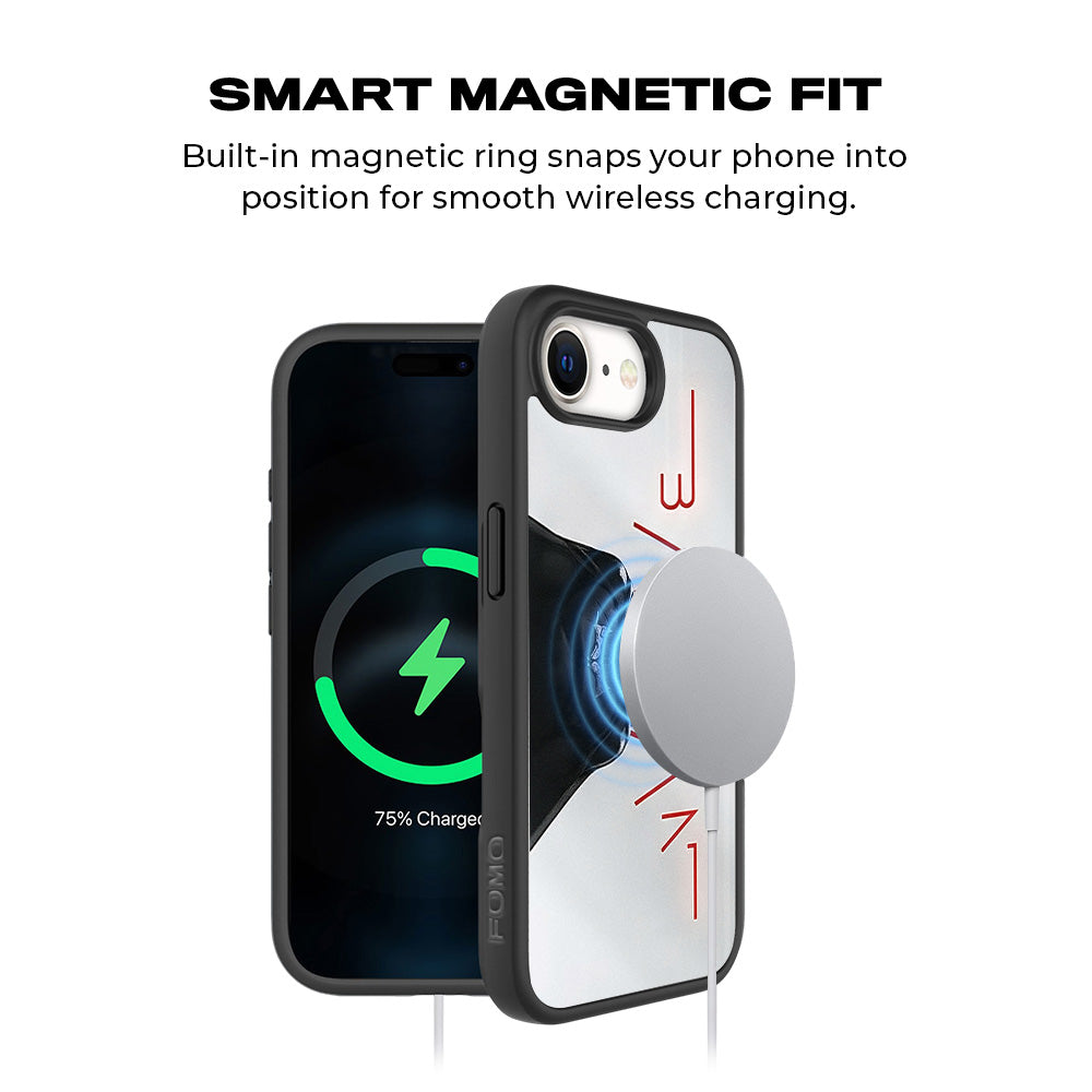 Midnight and 15 Plustector 3D Skin with Shockguard Armour Magsafe Case for Apple iPhone 16E