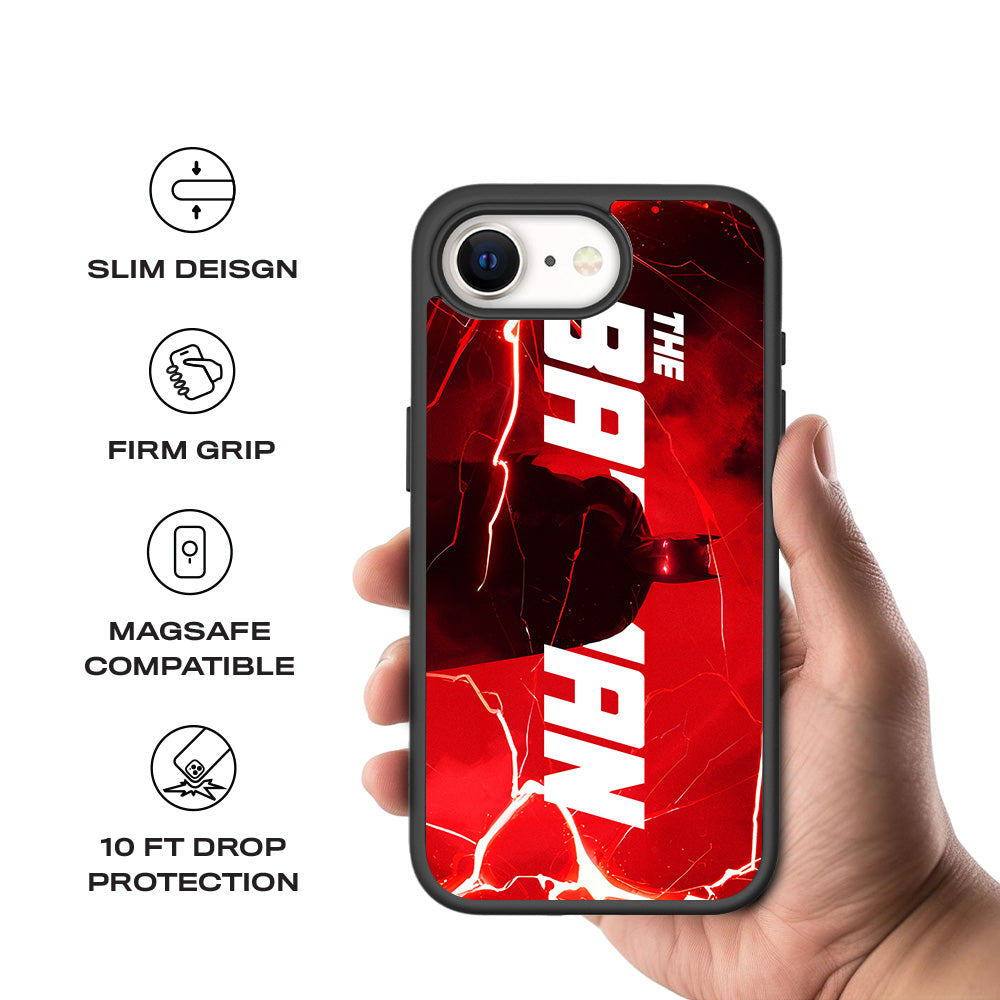 Red Rage Batman Comics 3D Skin with Shockguard Armour Magsafe Case for Apple iPhone 16E