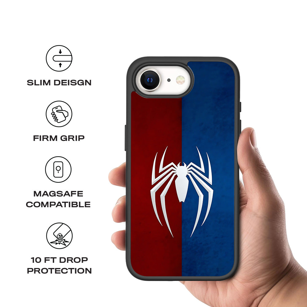 Spidey Emblem 3D Skin with Shockguard Armour Magsafe Case for Apple iPhone 16E