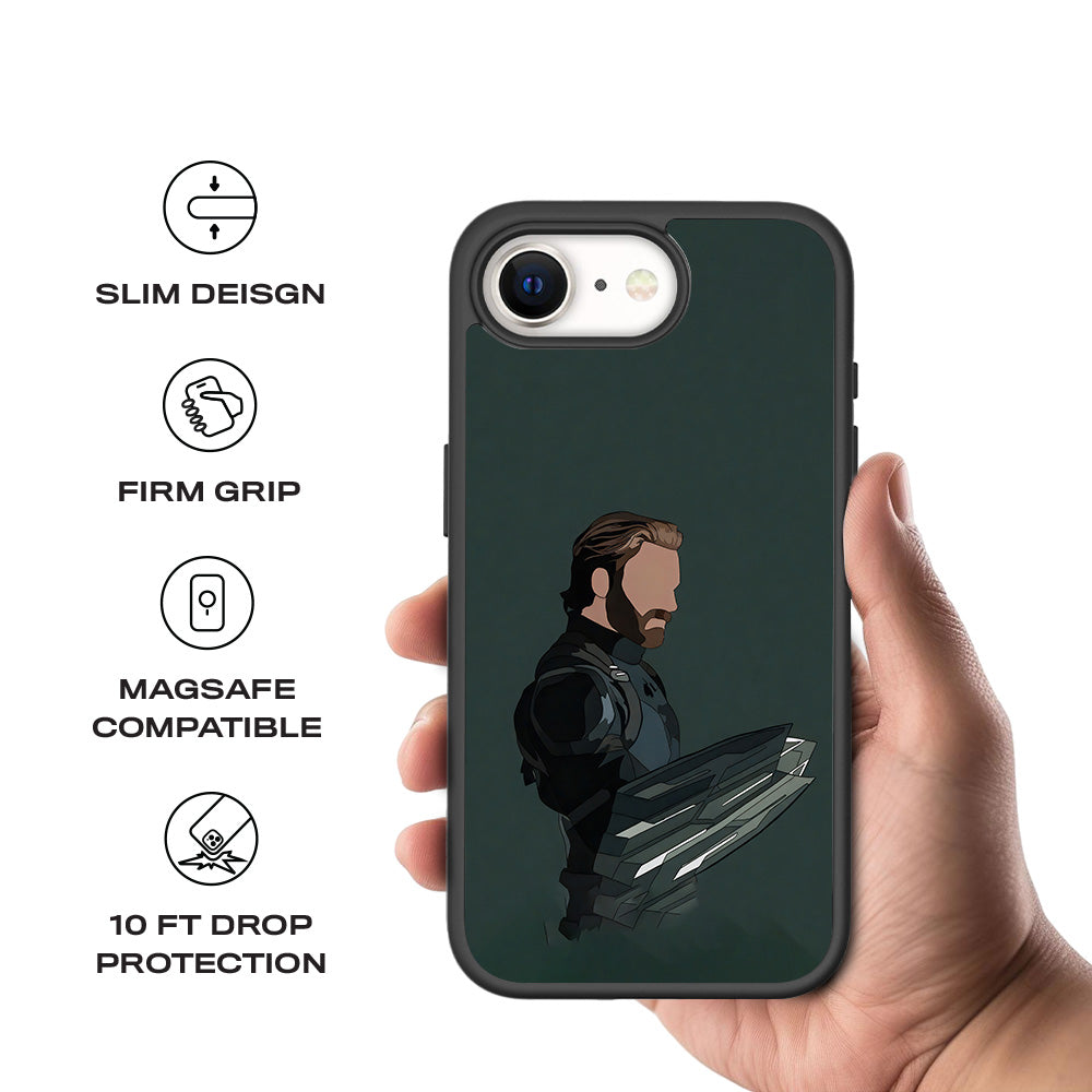 Cap's Shield 3D Skin with Shockguard Armour Magsafe Case for Apple iPhone 16E