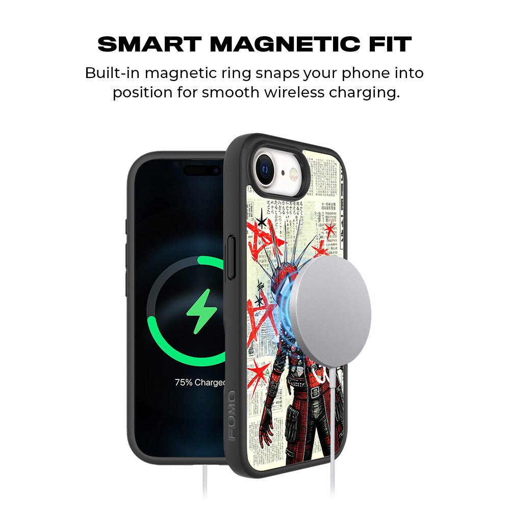 Spider Rage 3D Skin with Shockguard Armour Magsafe Case for Apple iPhone 16E