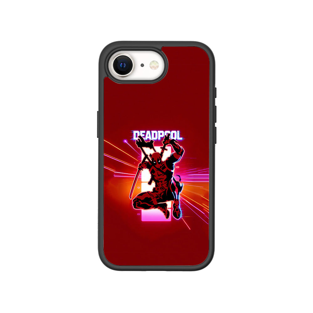 Deadpool Neon Outlaw 3D Skin with Shockguard Armour Magsafe Case for Apple iPhone 16E