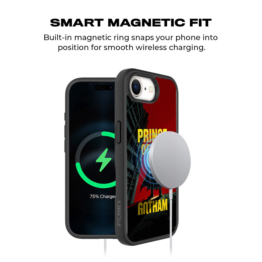 Prince of Gotham 3D Skin with Shockguard Armour Magsafe Case for Apple iPhone 16E