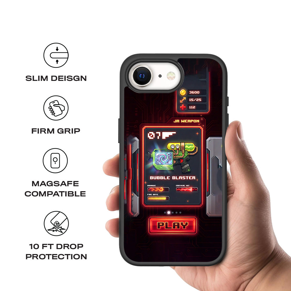 Bubble Blaster 3D Skin with Shockguard Armour Magsafe Case for Apple iPhone 16E