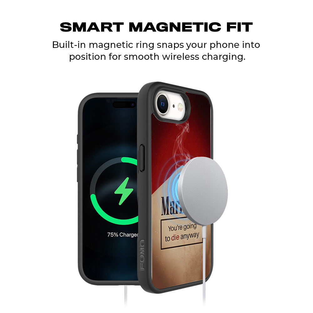 Marlboro Dark Humor 3D Skin with Shockguard Armour Magsafe Case for Apple iPhone 16E