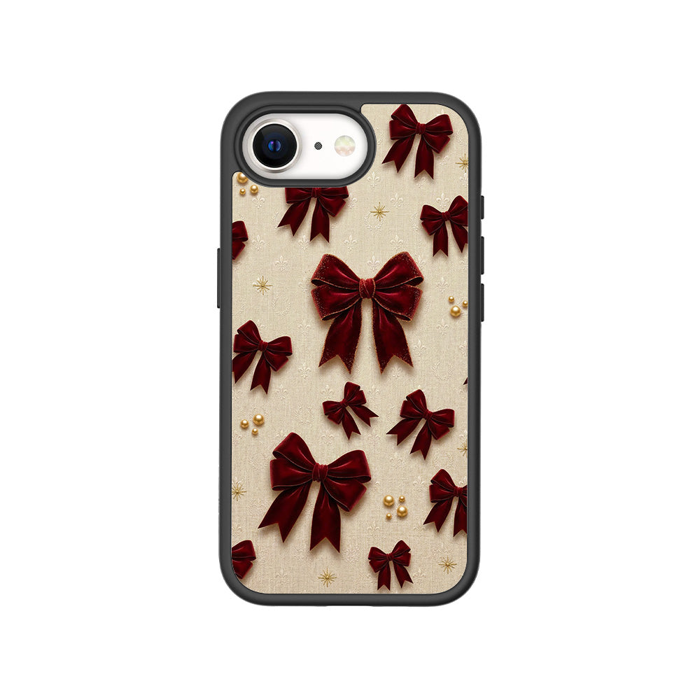 Red Bows 3D Skin with Shockguard Armour Magsafe Case for Apple iPhone 16E