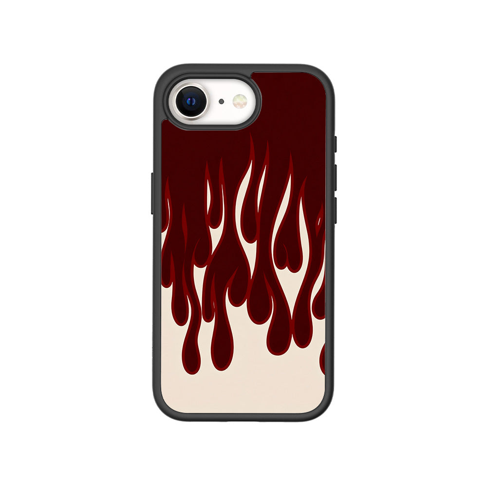 Flame Design 3D Skin with Shockguard Armour Magsafe Case for Apple iPhone 16E