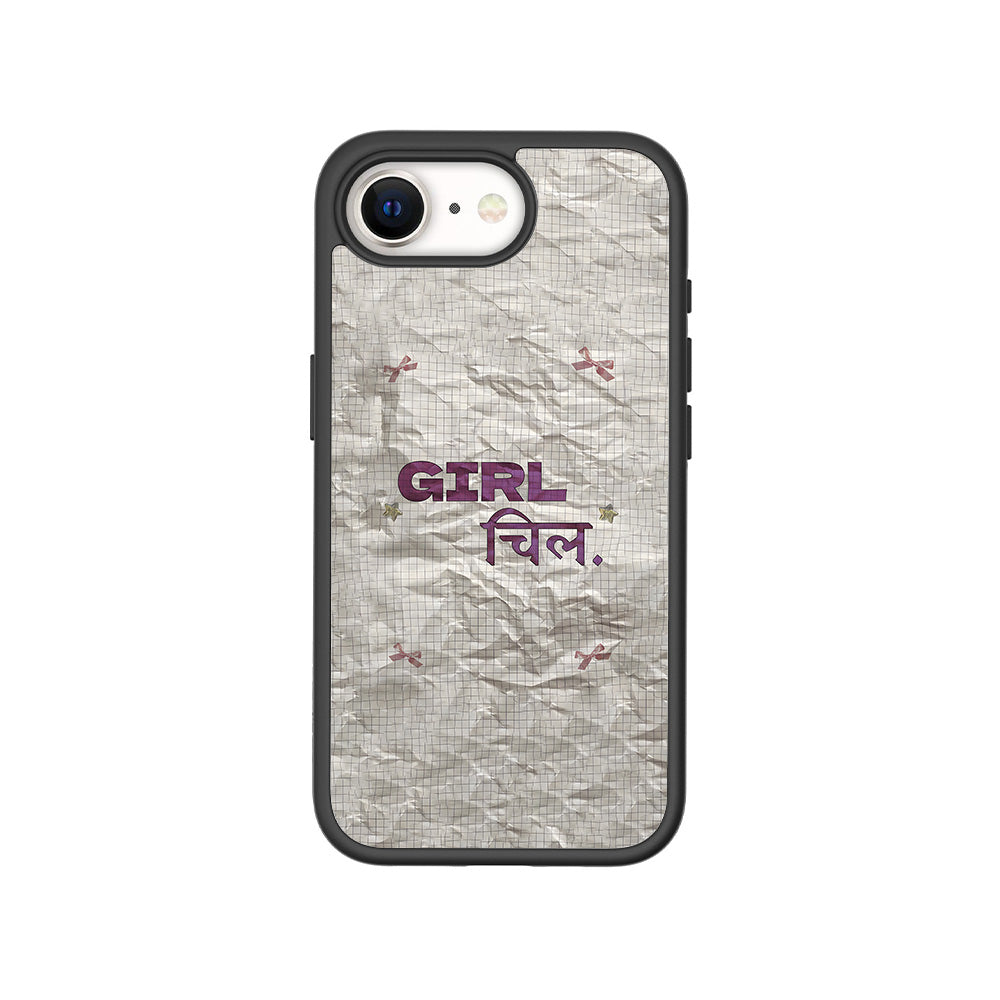Girl Chill 3D Skin with Shockguard Armour Magsafe Case for Apple iPhone 16E