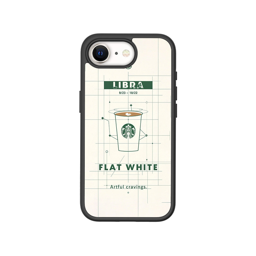 Libra Flat White 3D Skin with Shockguard Armour Magsafe Case for Apple iPhone 16E