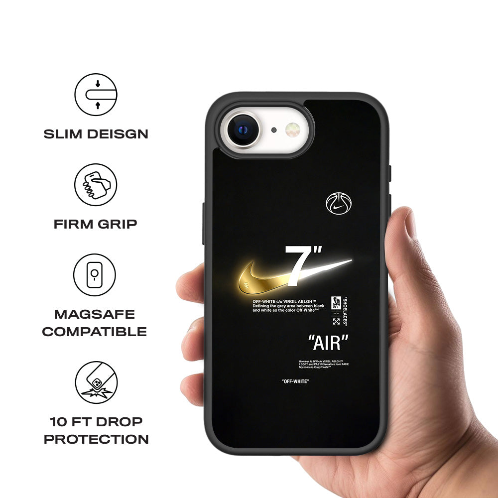 Off-White Sneakerhead 3D Skin with Shockguard Armour Magsafe Case for Apple iPhone 16E