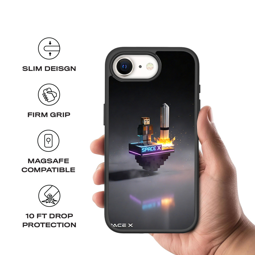 SpaceX Adventure 3D Skin with Shockguard Armour Magsafe Case for Apple iPhone 16E
