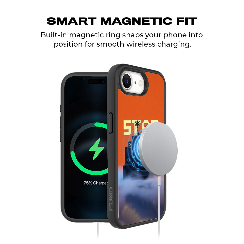 Pixelated Star 3D Skin with Shockguard Armour Magsafe Case for Apple iPhone 16E