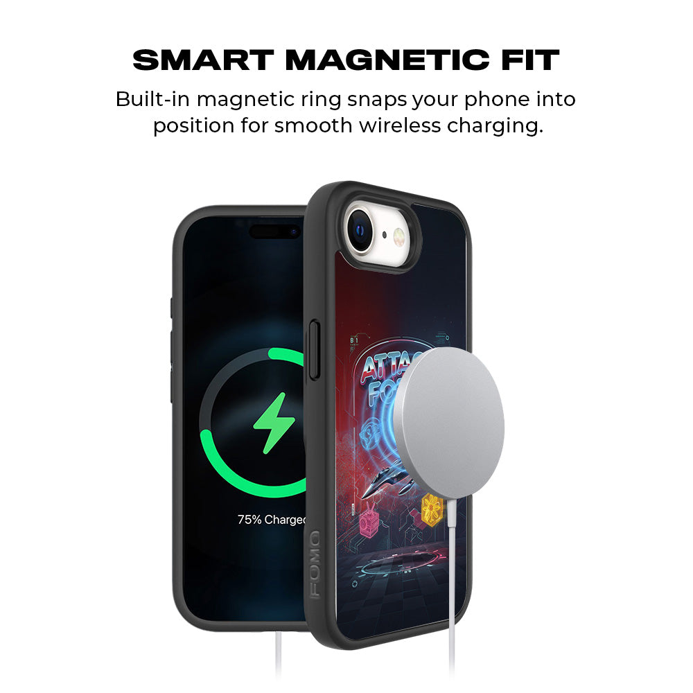 Attack Force 3D Skin with Shockguard Armour Magsafe Case for Apple iPhone 16E