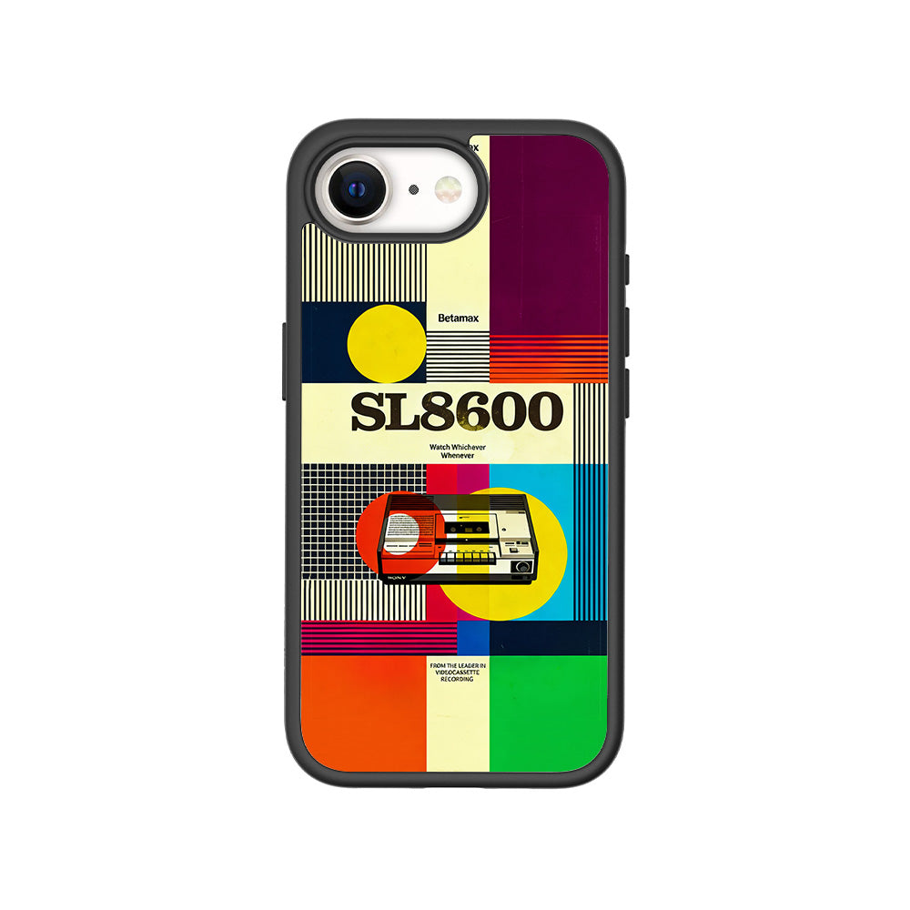 Betamax Vintage Vibes 3D Skin with Shockguard Armour Magsafe Case for Apple iPhone 16E