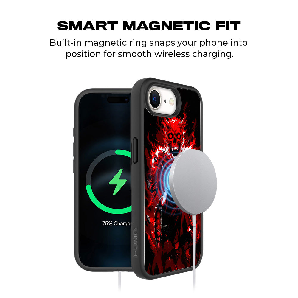 Sukuna Inferno Throne 3D Skin with Shockguard Armour Magsafe Case for Apple iPhone 16E