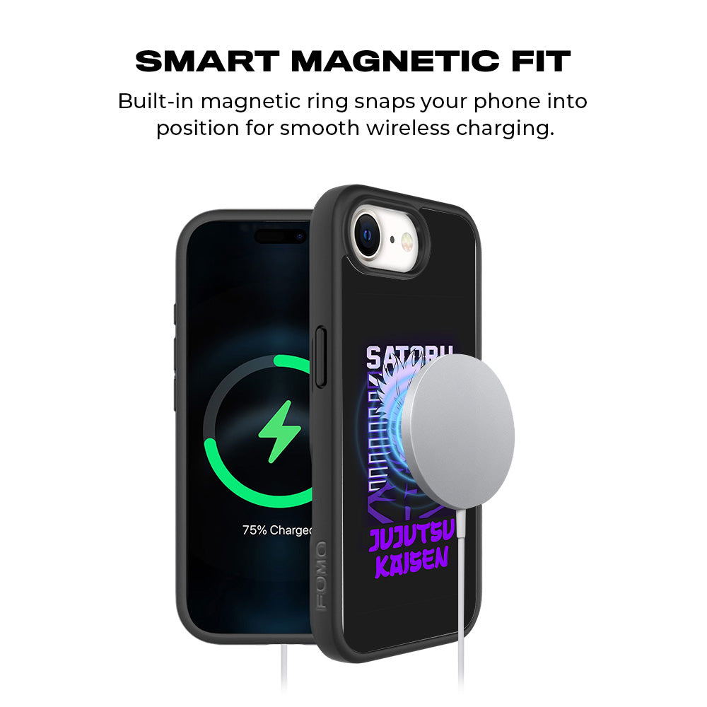Satoru From Jujutsu Kaisen Anime 3D Skin with Shockguard Armour Magsafe Case for Apple iPhone 16E