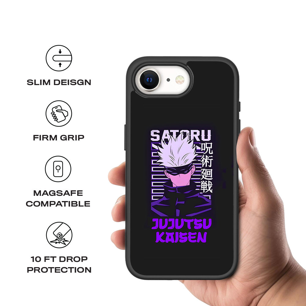 Satoru From Jujutsu Kaisen Anime 3D Skin with Shockguard Armour Magsafe Case for Apple iPhone 16E